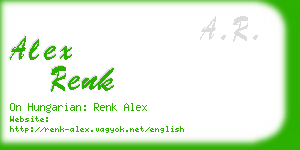 alex renk business card